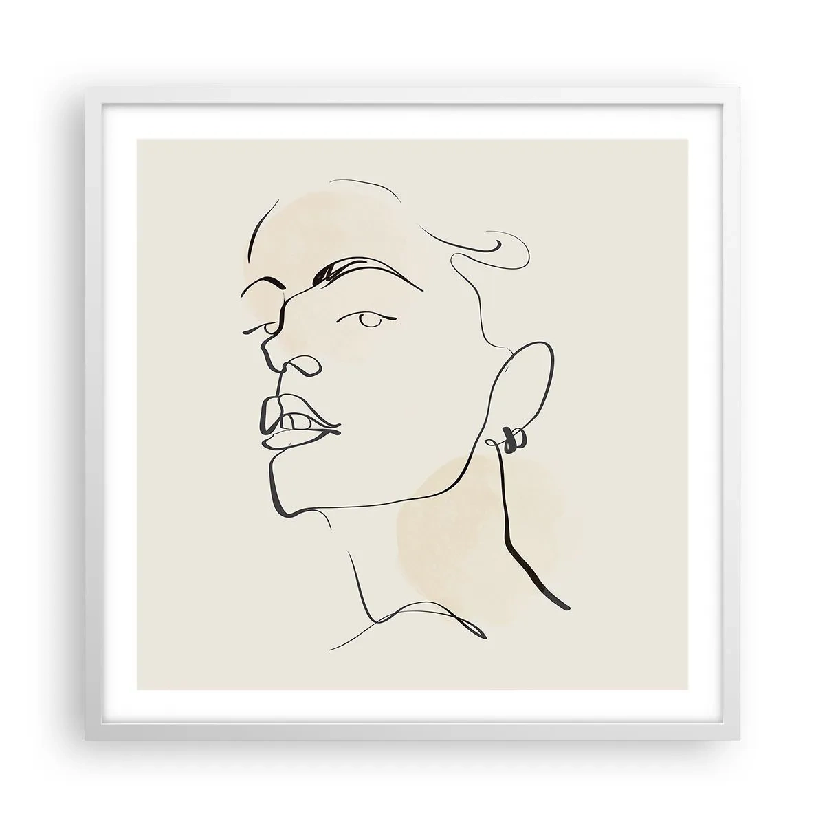 Plakat i hvid ramme - Et stolt blik - 60x60 cm