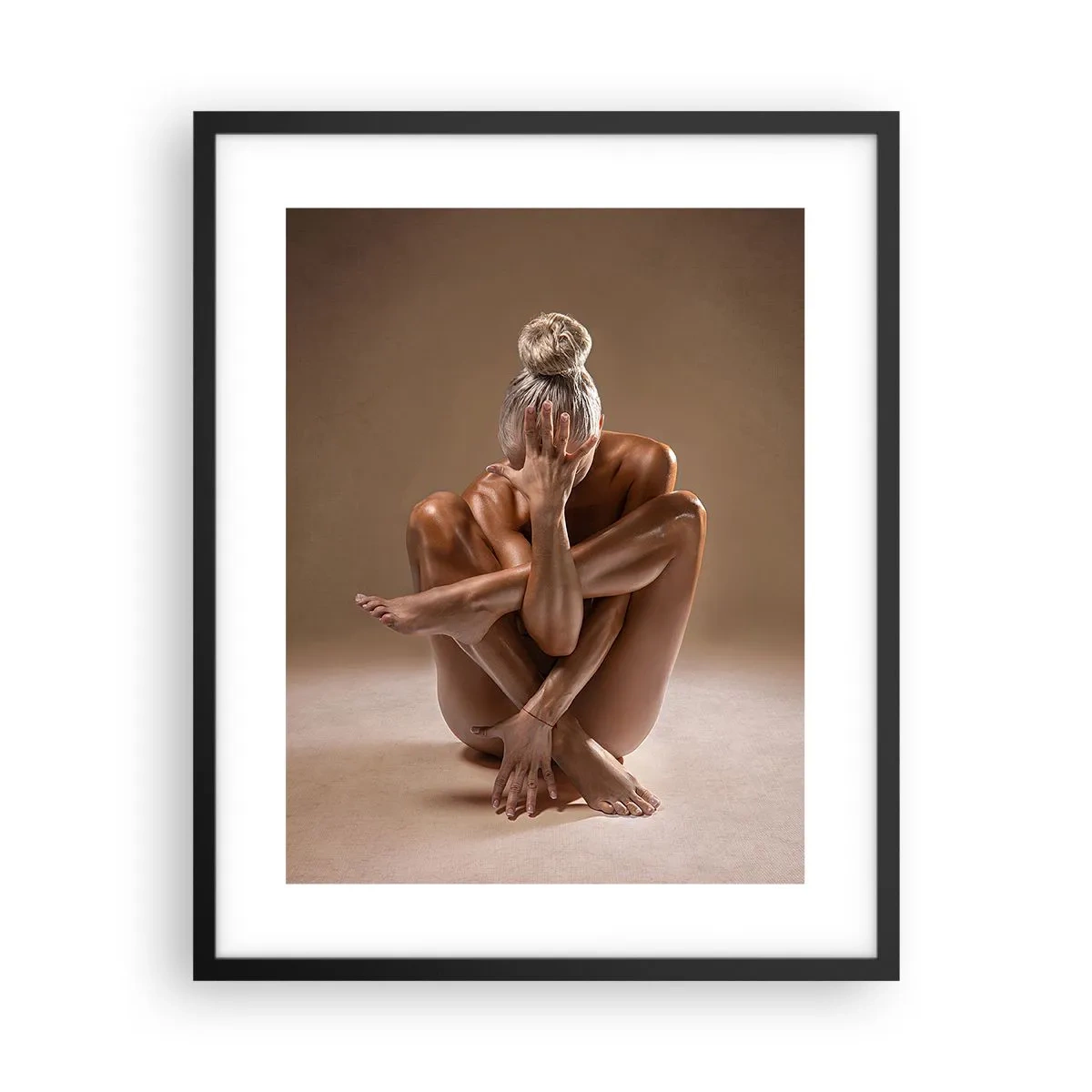 Plakat i sort ramme - Enhed mellem krop og ånd - 40x50 cm