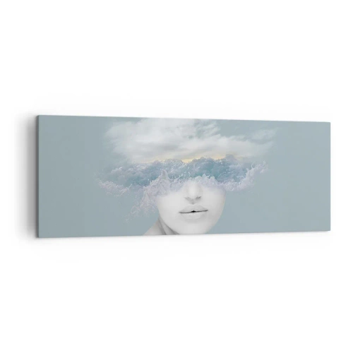 Lærredstryk - Billede på lærred - Med hovedet i skyerne - 140x50 cm