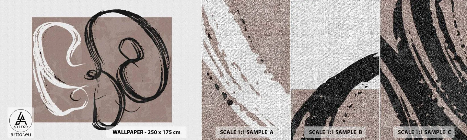 Prøve Fototapet Premium Canvas - Komposition - en søgen efter fuldstændighed - Minimalisme, Stykke, Abstraktion - 100x30 cm