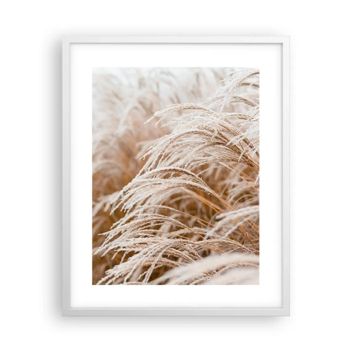 Plakat i hvid ramme - Bøjer sig for efterårssolen - 40x50 cm