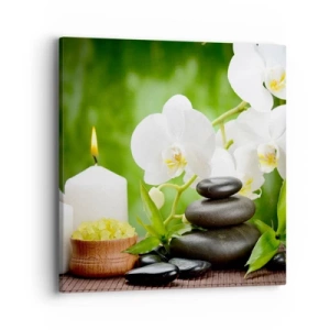 Lærredstryk - Billede på lærred - Duftende, blomstret, delikat touch - 40x40 cm