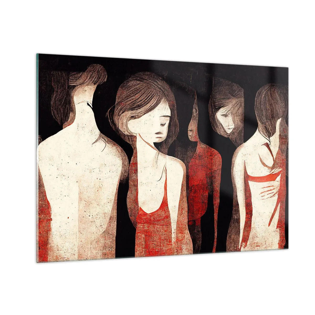 Billede på glas - Mørkets madonnaer - 100x70 cm