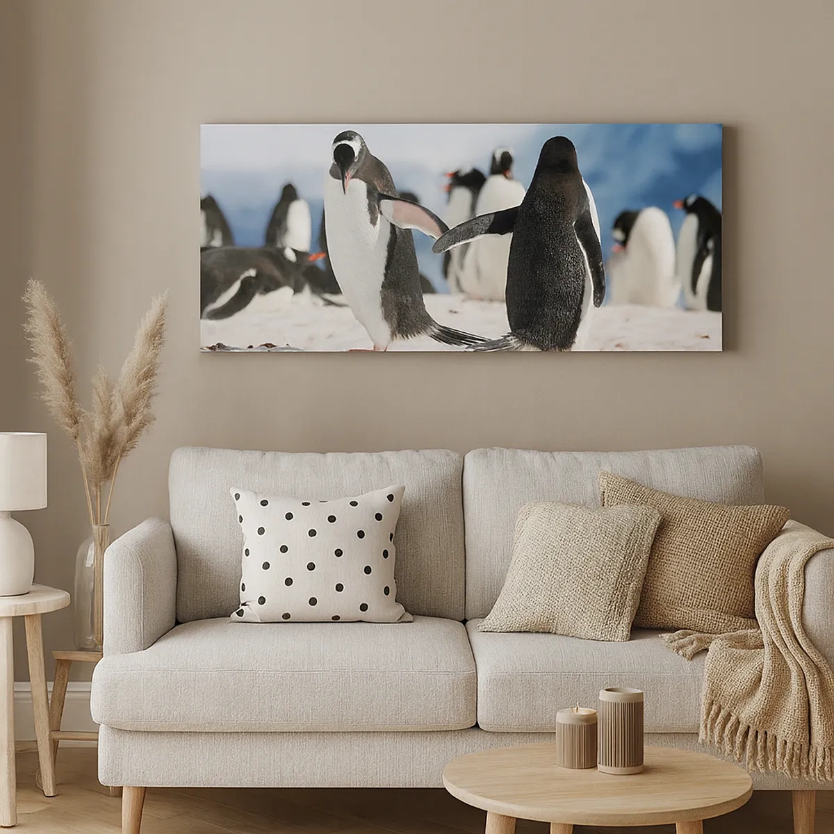 Lærredstryk - Billede på lærred - Danser i sneen - 30x30 cm