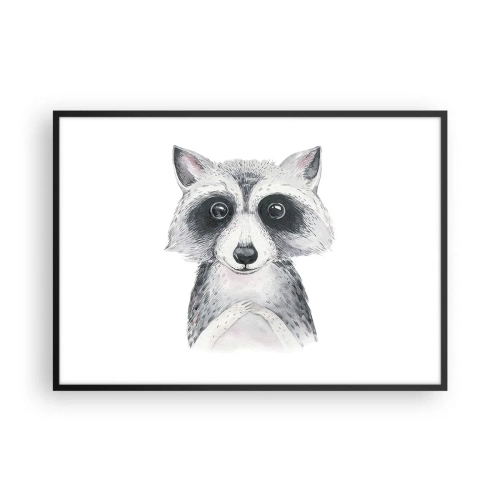 Plakat i sort ramme - Et øjeblik til at trække på skuldrene - 100x70 cm