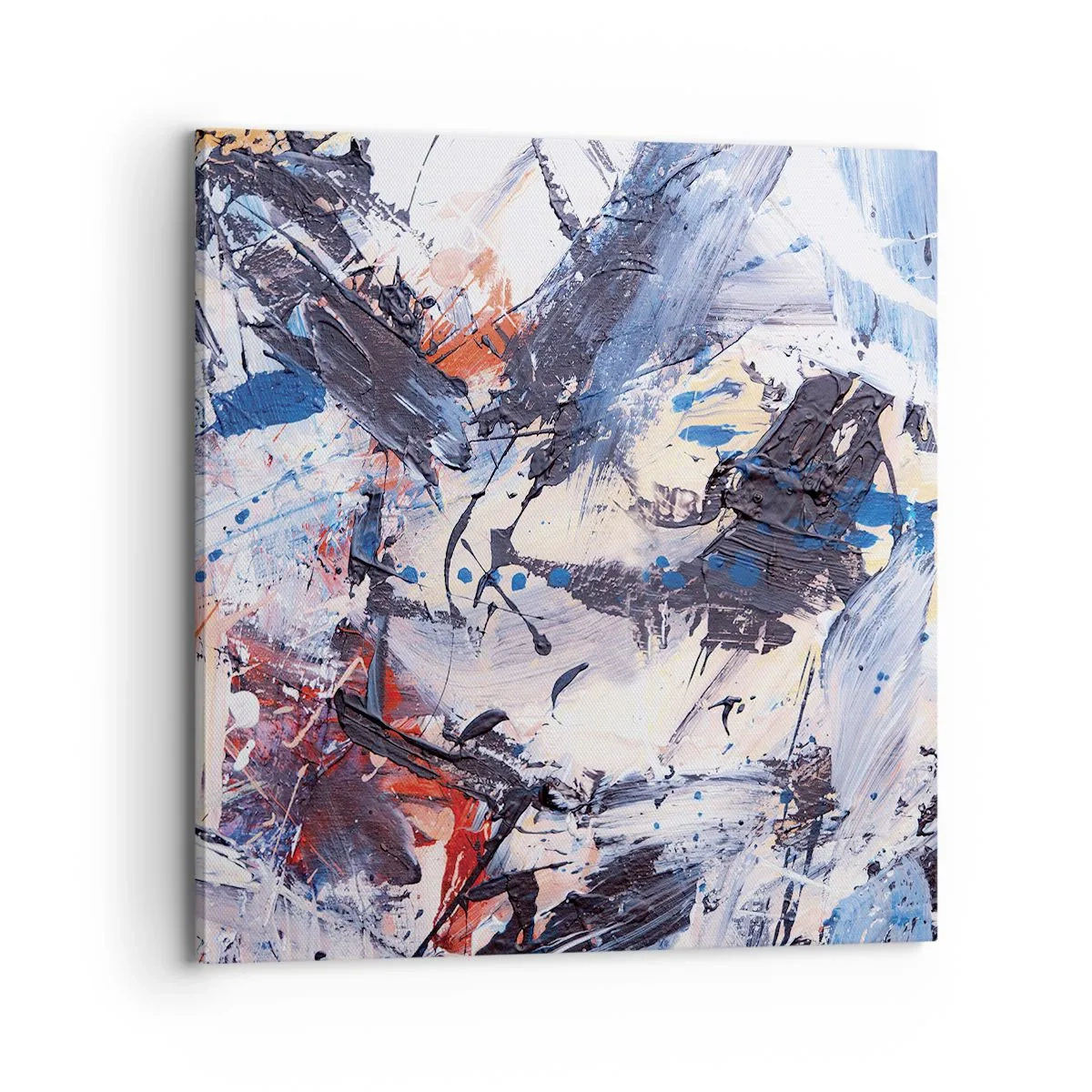 Lærredstryk - Billede på lærred - Abstraktionens vanvittige dans - 70x70 cm
