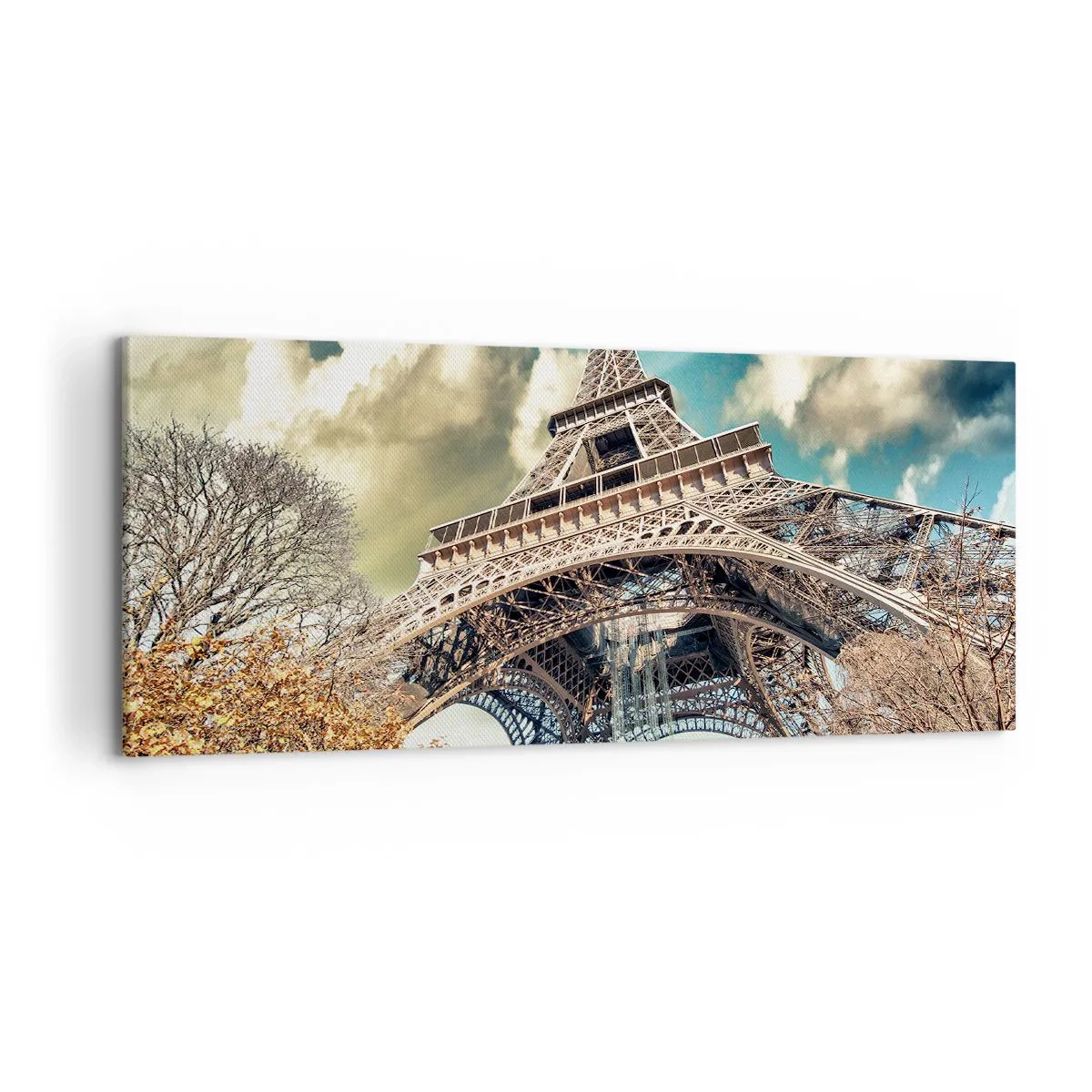 Lærredstryk - Billede på lærred - Og i efteråret i Paris... - 100x40 cm