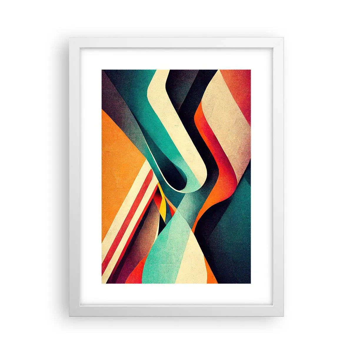 Plakat i hvid ramme - Intens komposition - 30x40 cm