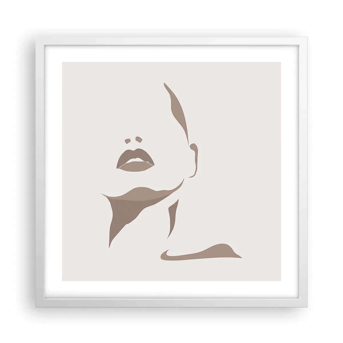 Plakat i hvid ramme - Skabt af lys og skygge - 50x50 cm