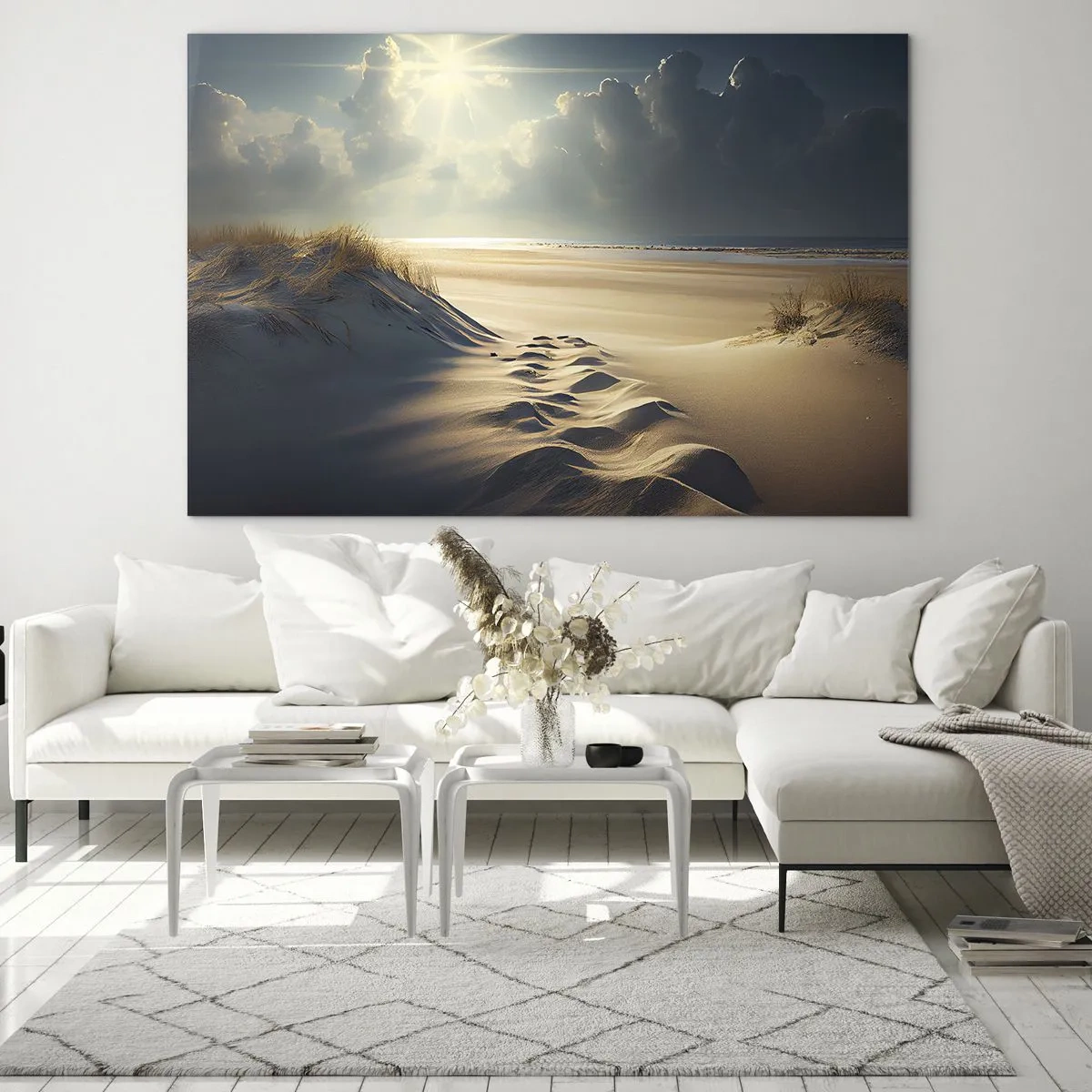 Billede på glas - Beroligende landskab - 120x80 cm