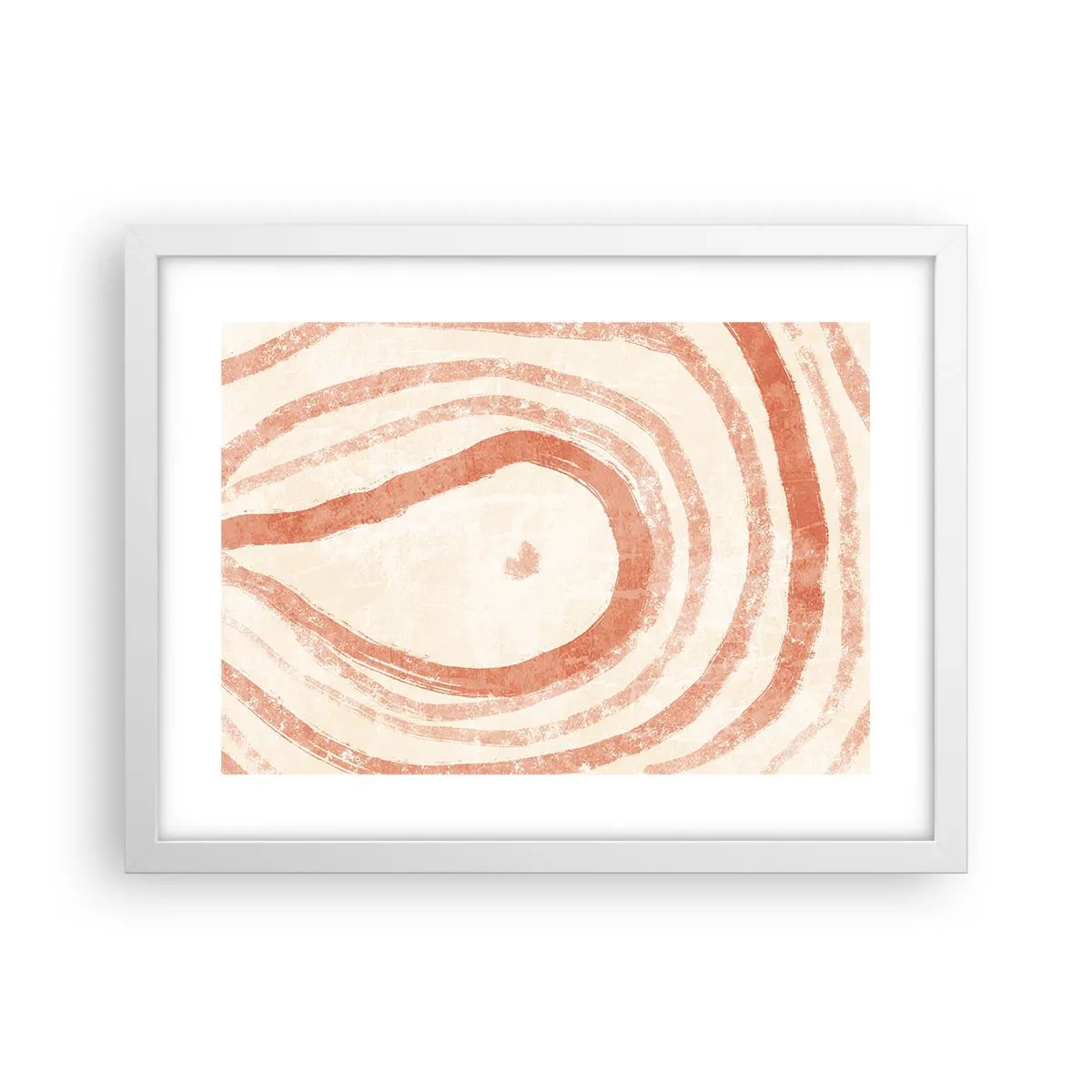 Plakat i hvid ramme - Koralcirkler - komposition - 40x30 cm