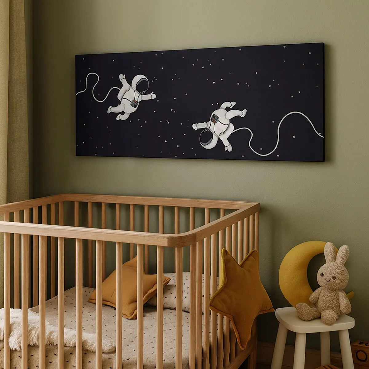 Lærredstryk - Billede på lærred - Rummet vikler sig sammen - 100x40 cm