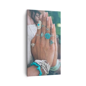 Lærredstryk - Billede på lærred - Velkommen til værens centrum - 45x80 cm