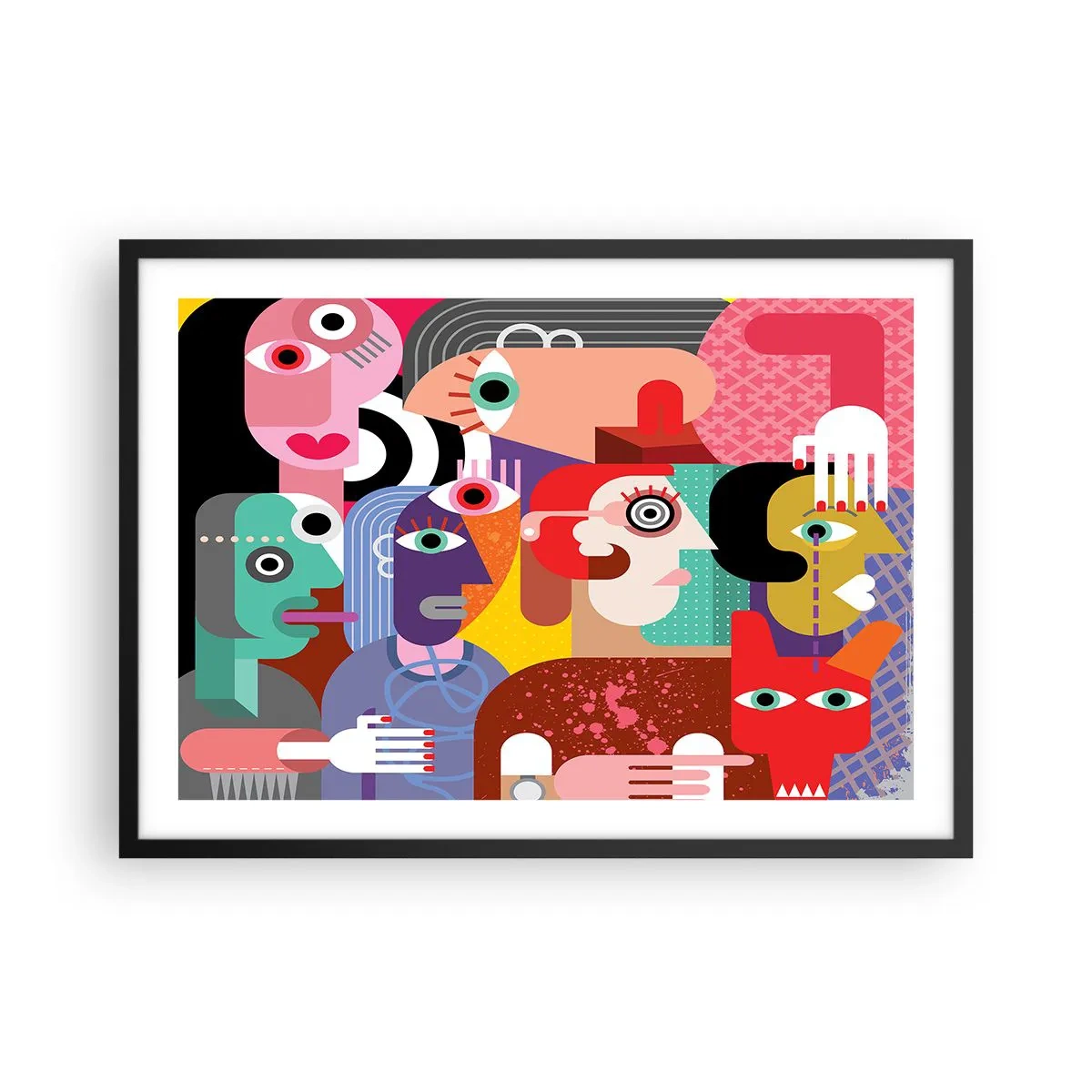 Plakat i sort ramme - Vi fra hr. Picasso - 70x50 cm
