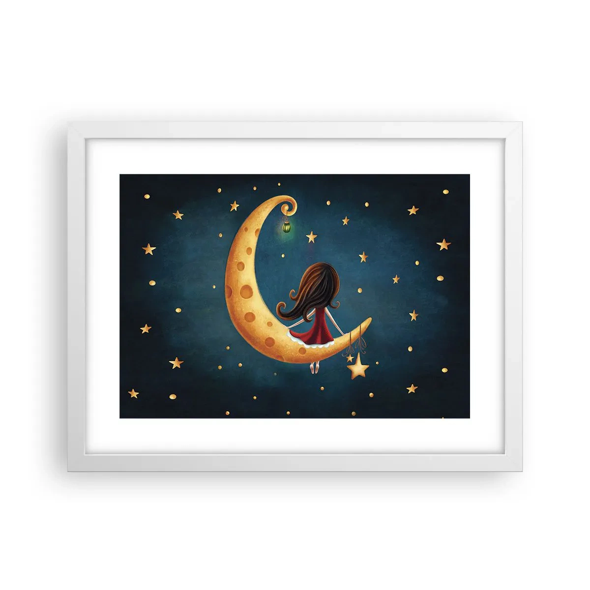 Plakat i hvid ramme - Der var engang... - 40x30 cm