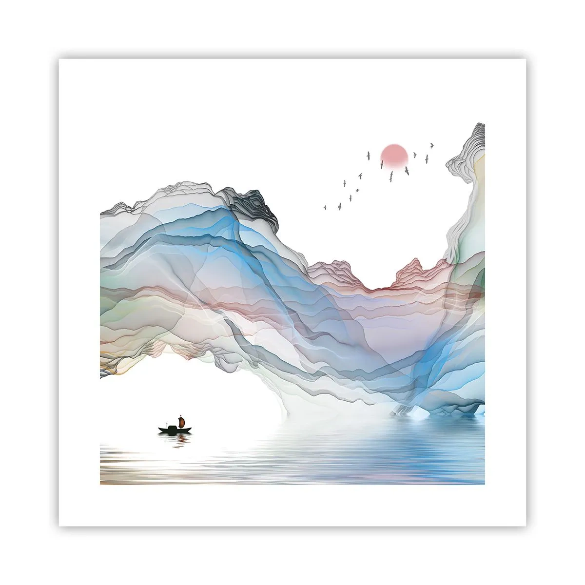 Plakat - Mod krystalbjergene - 40x40 cm