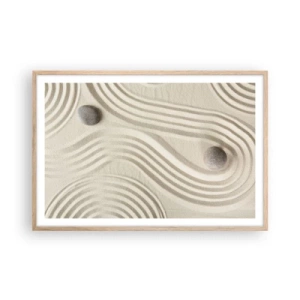 Plakat i ramme af lyst egetræ - Et strejf af varme - 91x61 cm
