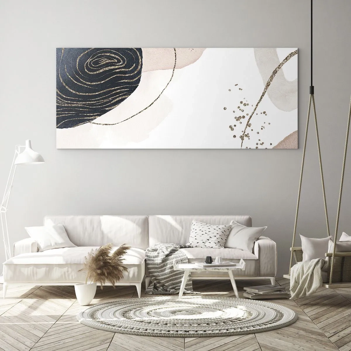 Billede på glas - Alt flyder - 120x50 cm