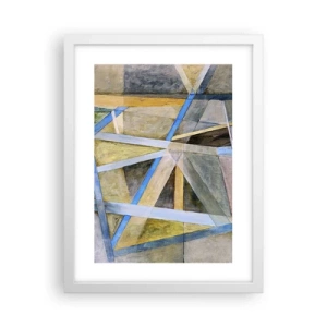 Plakat i hvid ramme - Lige eller skråt? - 30x40 cm