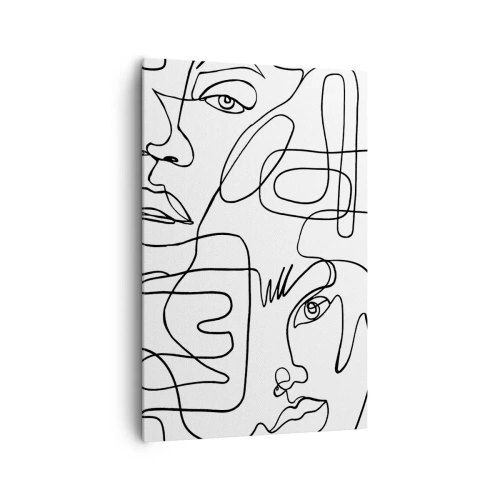 Lærredstryk - Billede på lærred - I sammenfiltrede følelser - 80x120 cm