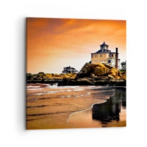 Lærredstryk - Billede på lærred - Vestkystens elegance - 70x70 cm