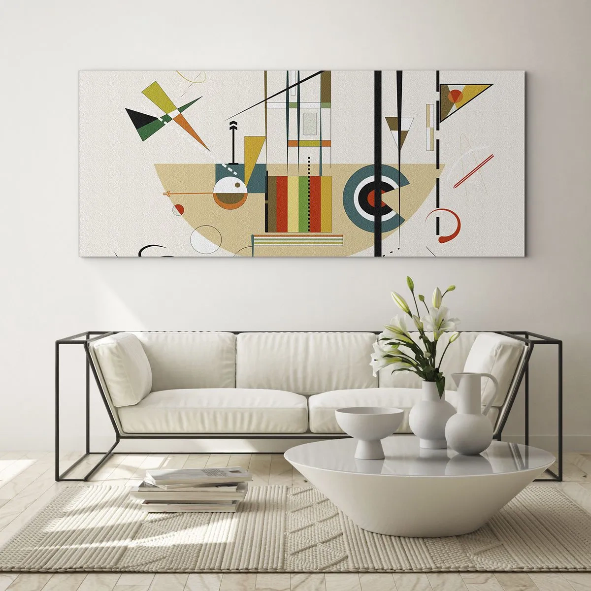 Billede på glas - Og verden griner - 100x40 cm
