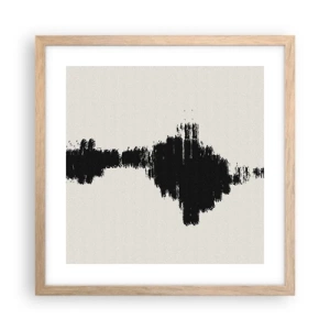 Plakat i ramme af lyst egetræ - Fantasiens vibrationer - 40x40 cm