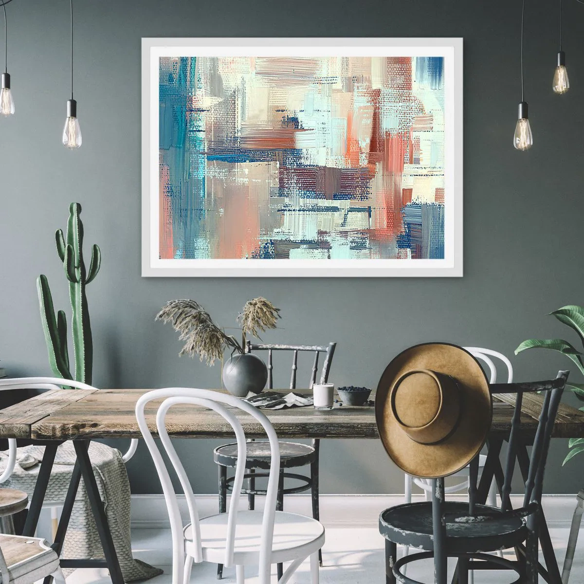 Plakat i hvid ramme - At nå lyset - 50x40 cm