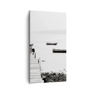 Lærredstryk - Billede på lærred - Over stille og klart vand - 45x80 cm