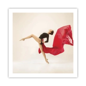 Plakat - Rød og sort - 60x60 cm