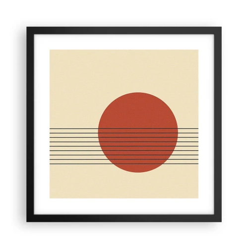 Plakat i sort ramme - Og så videre - 40x40 cm