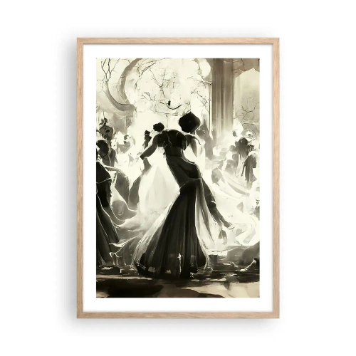 Plakat i ramme af lyst egetræ - Den store maskerade - 50x70 cm