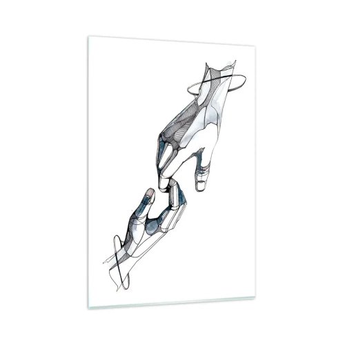 Billede på glas - En god gestus - 80x120 cm