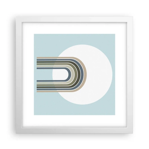 Plakat i hvid ramme - Uimodståelig tiltrækningskraft - 30x30 cm