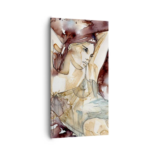 Lærredstryk - Billede på lærred - I stemning af lilla - 65x120 cm