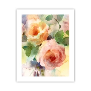 Plakat - Delikat som akvarelfarve - 40x50 cm