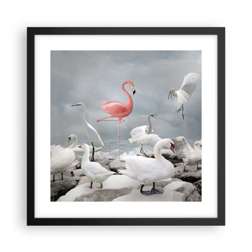 Plakat i sort ramme - Hvor kommer jeg fra? - 40x40 cm