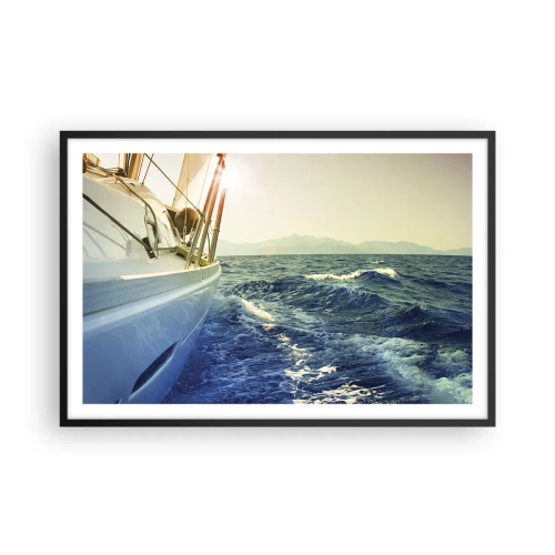 Plakat i sort ramme - For eventyr - 91x61 cm