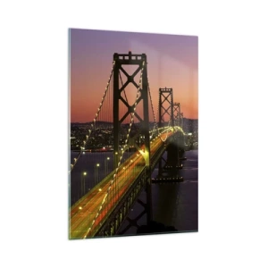 Billede på glas - En aften i lilla - 80x120 cm