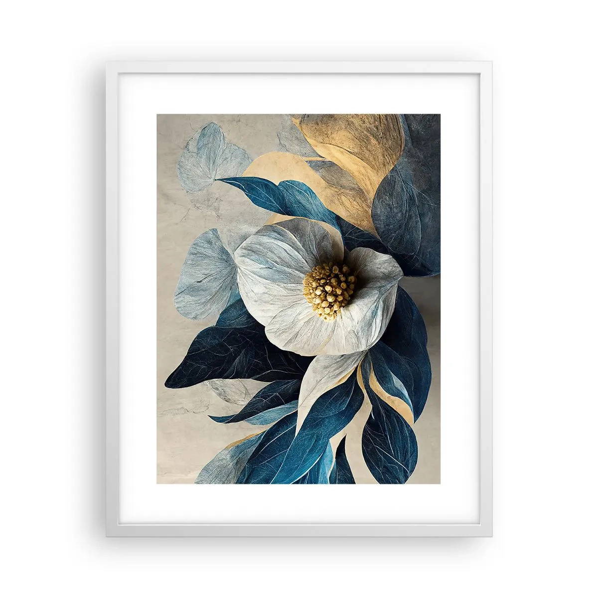 Plakat i hvid ramme - Har et hjerte af guld - 40x50 cm