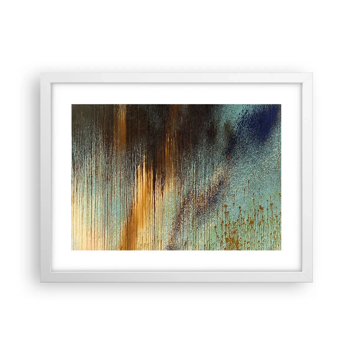 Plakat i hvid ramme - En utilsigtet farverig komposition - 40x30 cm