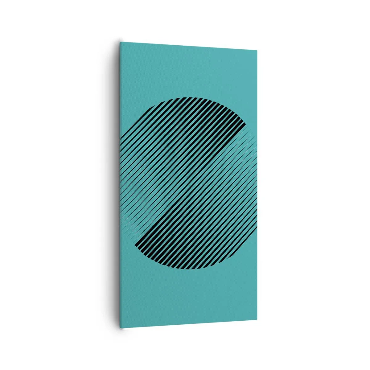 Lærredstryk - Billede på lærred - Cirklen - en geometrisk variation - 65x120 cm