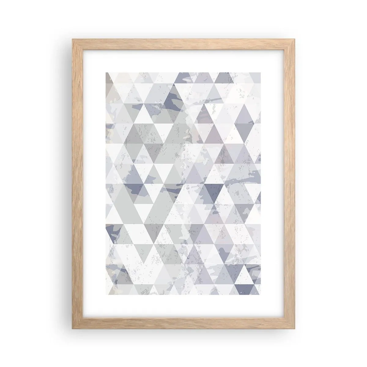 Plakat i ramme af lyst egetræ - I takt på tre - 30x40 cm