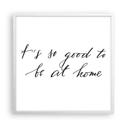 Plakat i hvid ramme - Hele sandheden - 60x60 cm