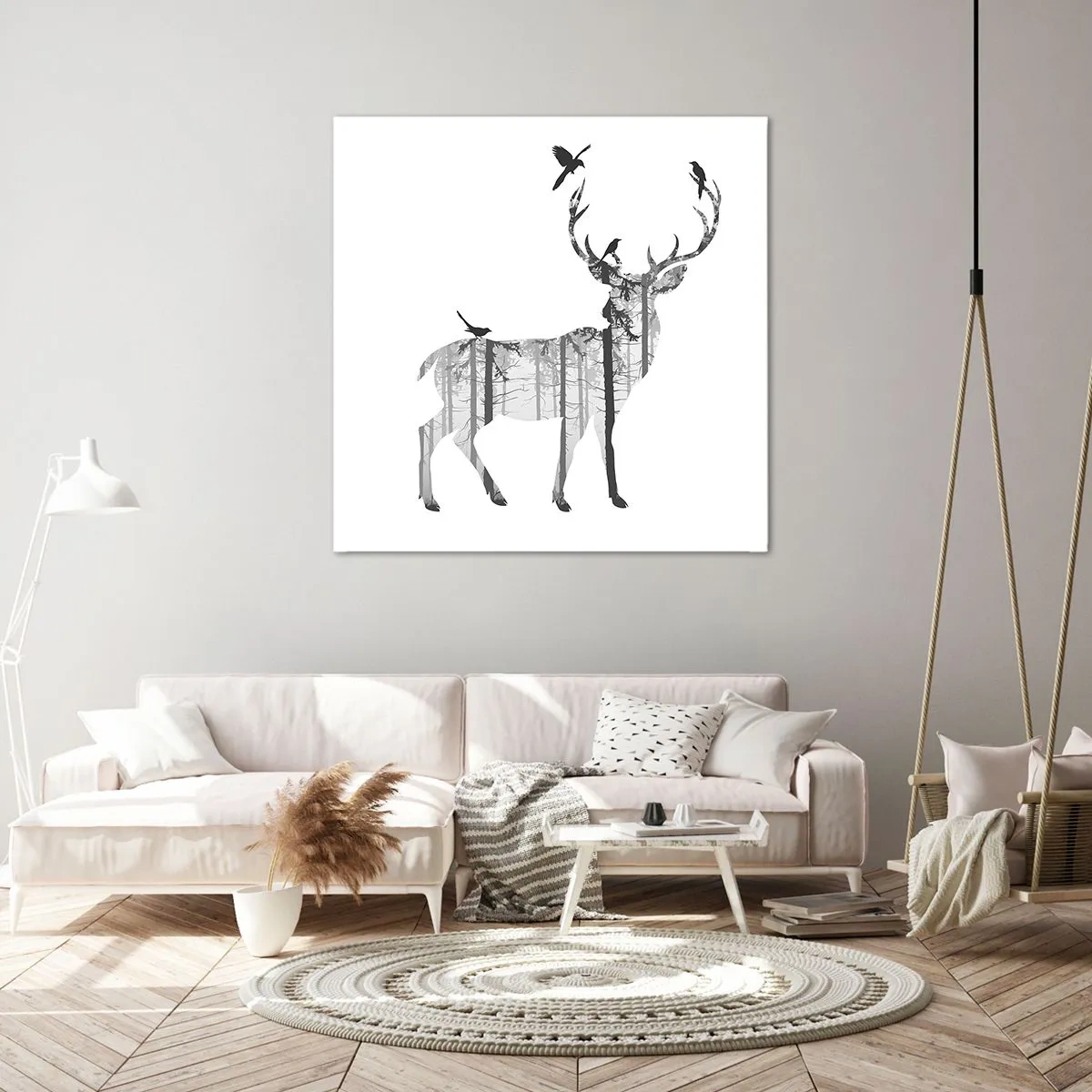 Lærredstryk - Billede på lærred - Skovens gode ånd - 70x70 cm