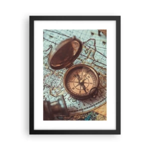 Plakat i sort ramme - For eventyreren - 30x40 cm