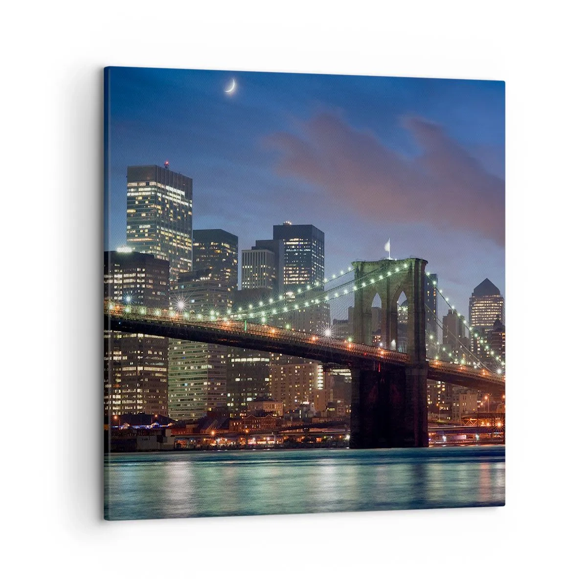 Lærredstryk - Billede på lærred - Lys op om natten - 50x50 cm