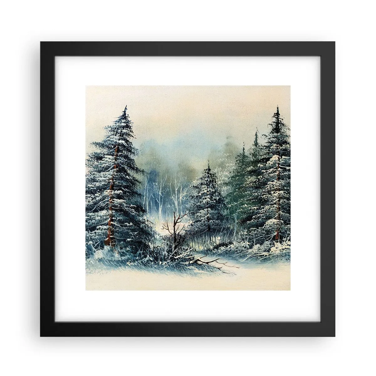 Plakat i sort ramme - Klar til jul - 30x30 cm