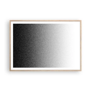 Plakat i ramme af lyst egetræ - På vej mod lyset - 100x70 cm