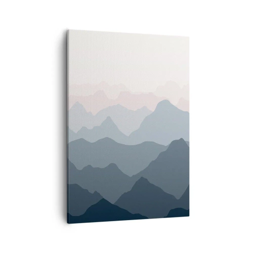 Lærredstryk - Billede på lærred - Bølger af bjerge - 50x70 cm